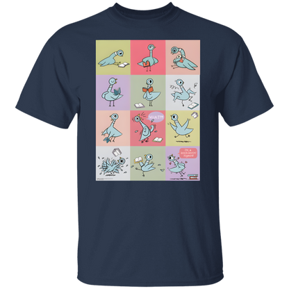 Pigeon Reading Shirt, Funny Book Lover Teacher Tee, Mo Willems Inspired Back to School T-Shirt