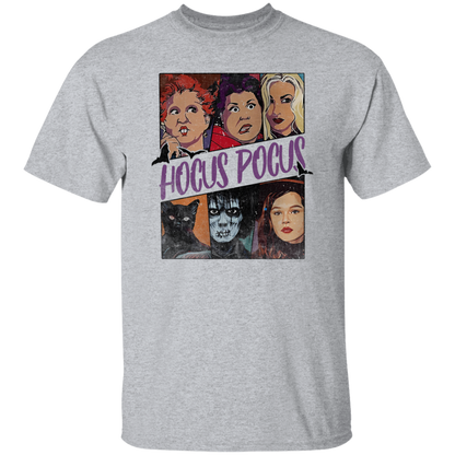 G500 5.3 oz. T-Shirt Retro Hocus Pocus Characters Vintage T-Shirt