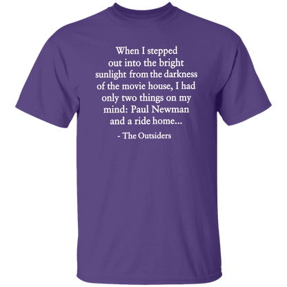 When I Stepped Out Into The Bright Sunlight The Outsiders Quote Funny Literature Teacher Vintage T-Shirt