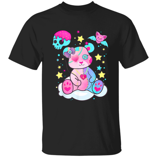 Cute Aesthetic Creepy Bear Kawaii Pastel Goth Clothes Vintage T-Shirt, Creppy Bear Shirt, Y2k Bear Shirt, Goth Bear Shirt	G500B Youth 5.3 oz 100% Cotton T-Shirt
