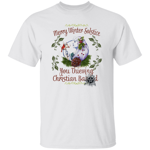 Merry Winter Solstice You Thieving Christian Based Vintage T-Shirt