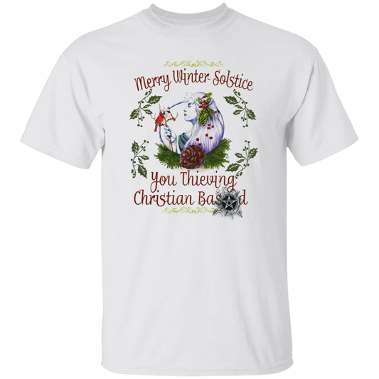 Merry Winter Solstice You Thieving Christian Based Vintage T-Shirt