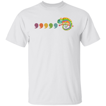 Comma Comma Chameleon Teacher T-Shirt - lapicta