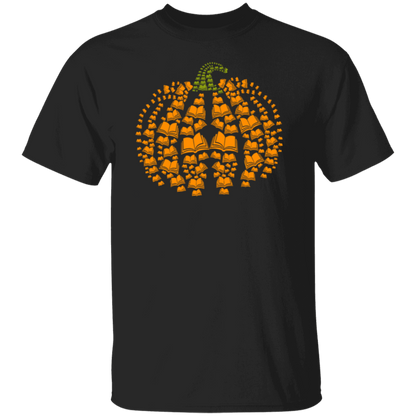 Halloween Pumpkins And Books Teacher T-Shirt - lapicta