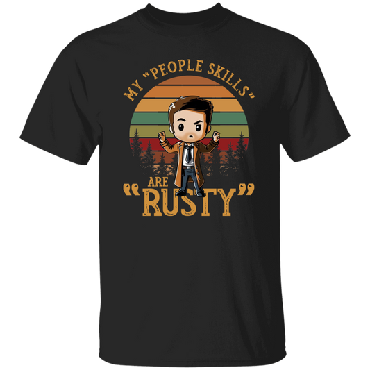 Chibi Castiel Supernatural My People Skills Are Rusty T-Shirt