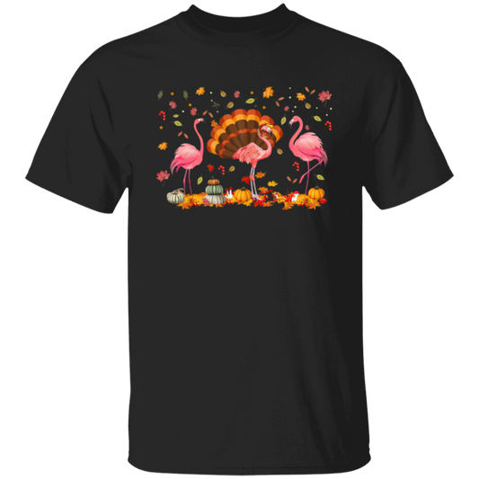 Flamingo Thanksgiving Unisex T-Shirt - maria