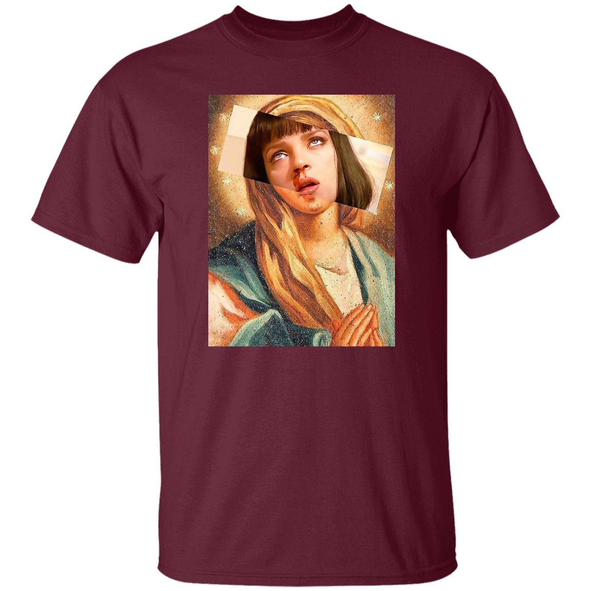 Pulp Fiction Virgin Mary Mia Wallace T-Shirt - leleart