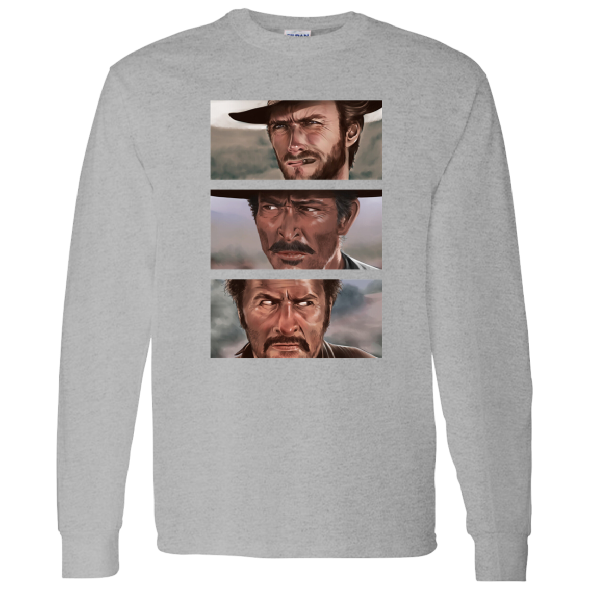 G540 LS T-Shirt 5.3 oz. The Good The Bad And The Ugly Clint Eastwood Movie T-Shirt