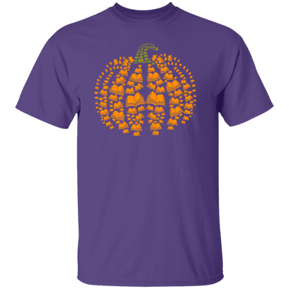 Halloween Pumpkins And Books Teacher T-Shirt - lapicta