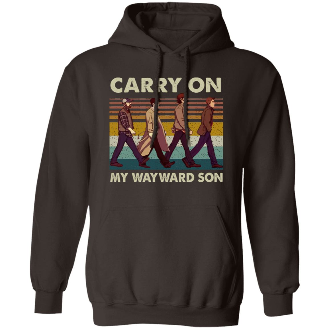 Supernatural Carry On My Wayward Son Vintage Gildan Pullover Hoodie - 98033316