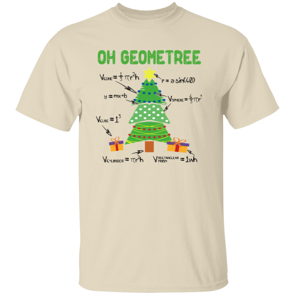 Oh Geometree Christmas Vintage Unisex T-Shirt - letter