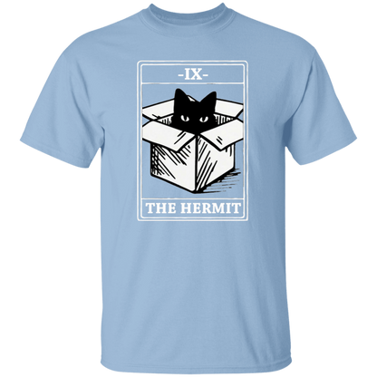 Black Cat IX The Hermit Funny Cat In Box Vintage T-Shirt, Tarot Shirt, Black Cat Shirt, Cat Lovers Shirt, Gift Tee For You And Your Family	G500 5.3 oz. T-Shirt