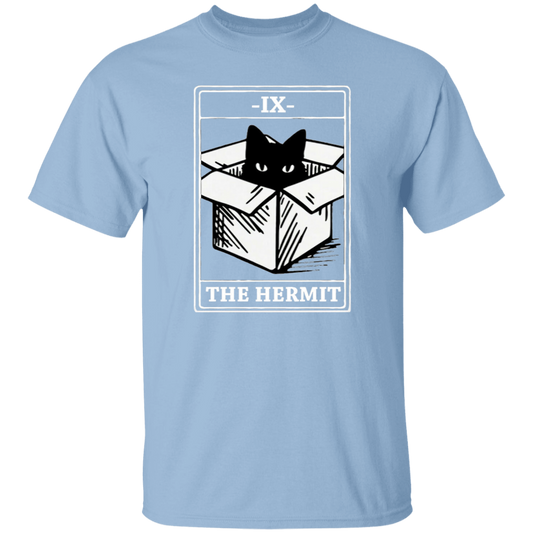 Black Cat IX The Hermit Funny Cat In Box Vintage T-Shirt, Tarot Shirt, Black Cat Shirt, Cat Lovers Shirt, Gift Tee For You And Your Family	G500 5.3 oz. T-Shirt