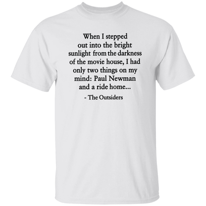 When I Stepped Out Into The Bright Sunlight The Outsiders Quote Funny Literature Teacher Vintage T-Shirt