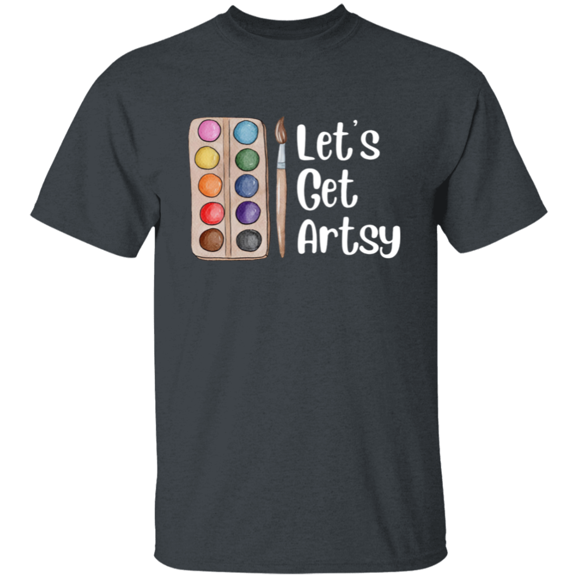 Let's Get Artsy Teacher Vintage Unisex T-Shirt - letter