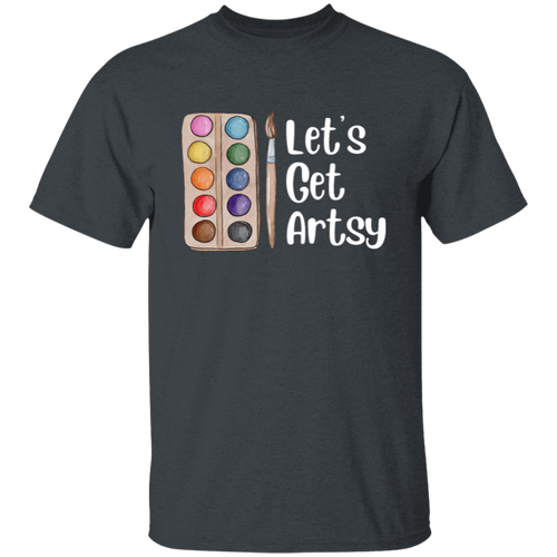 Let's Get Artsy Teacher Vintage Unisex T-Shirt - letter