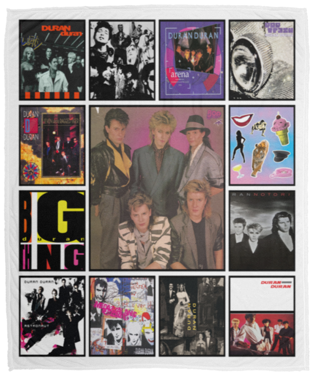 Band Duran Duran Albums For Fans Fleece Blanket, Premium Sherpa Blanket, Rock Band Blanket, Rock Music Lover Quilt, Duran Duran Blanket	VPM Cozy Plush Fleece Blanket - 50x60