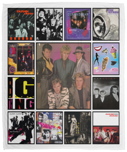 Band Duran Duran Albums For Fans Fleece Blanket, Premium Sherpa Blanket, Rock Band Blanket, Rock Music Lover Quilt, Duran Duran Blanket	VPM Cozy Plush Fleece Blanket - 50x60