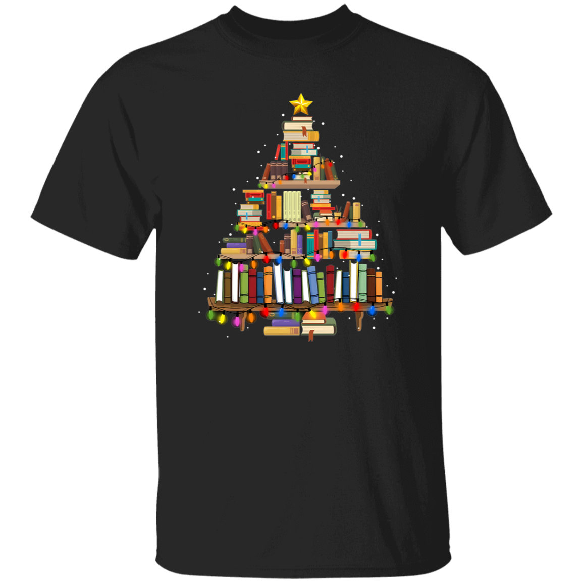 Book Christmas Tree Teacher  T-Shirt - lapicta