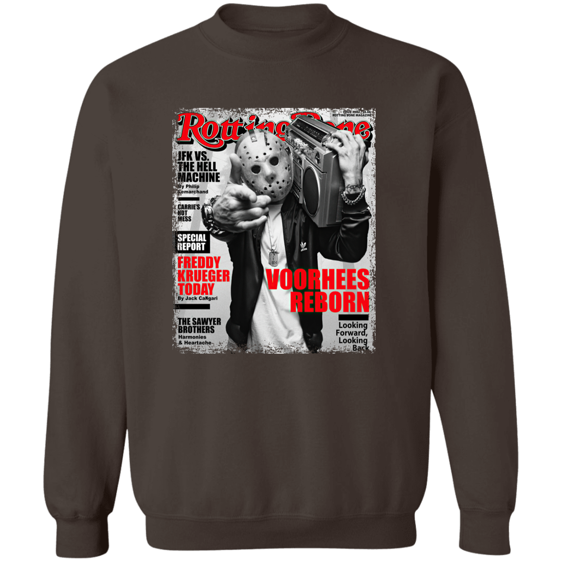 Rotting Bone Issue 002 Voorhees Reborn Halloween Unisex Vintage T-Shirt - SWEATSHIRT