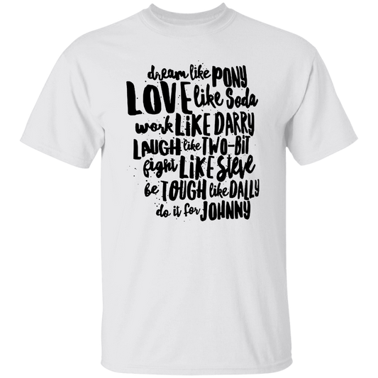 The Outsiders Character Names Funny Literature Teacher Vintage T-Shirt