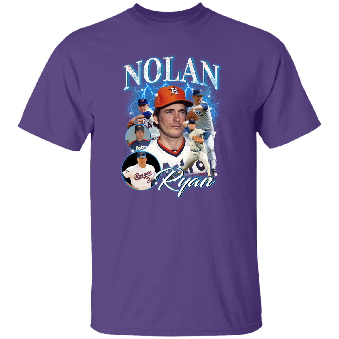 G500 5.3 oz. T-Shirt Nolan Ryan Collage 90's Vintage T-Shirt