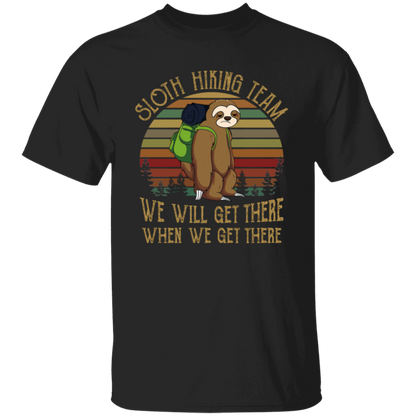 Sloth Hiking Team We Will Get There Funny Vintage Unisex  T-Shirt - lucy - 93821528