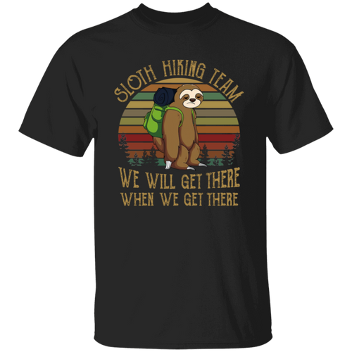 Sloth Hiking Team We Will Get There Funny Vintage Unisex  T-Shirt - lucy - 93821528