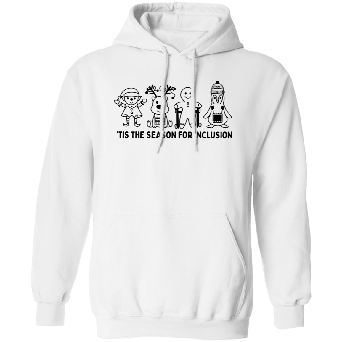 Tis The Season For Inclusion Teacher Vintage Pullover Hoodie