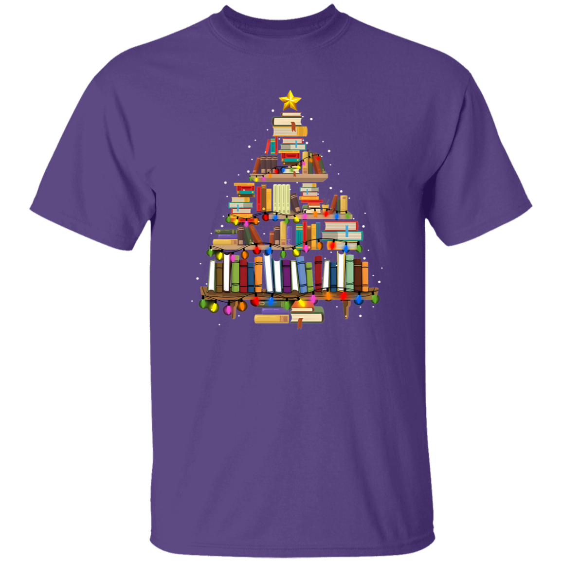 Book Christmas Tree Teacher  T-Shirt - lapicta