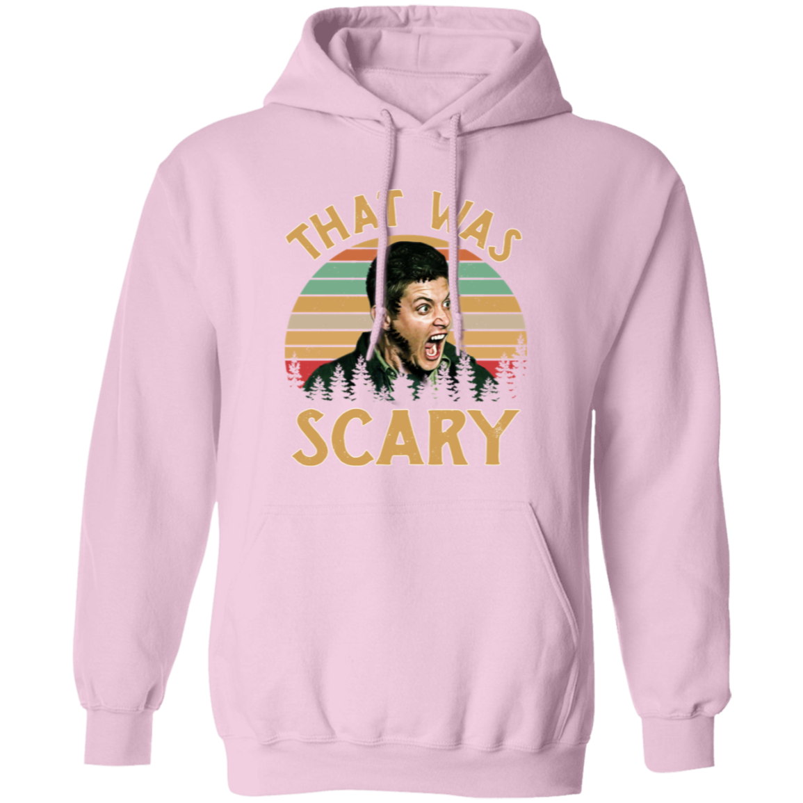 Dean Winchester Supernatural That Was Scary Funny Vintage Retro G185 Gildan Pullover Hoodie - lucy - 92252218