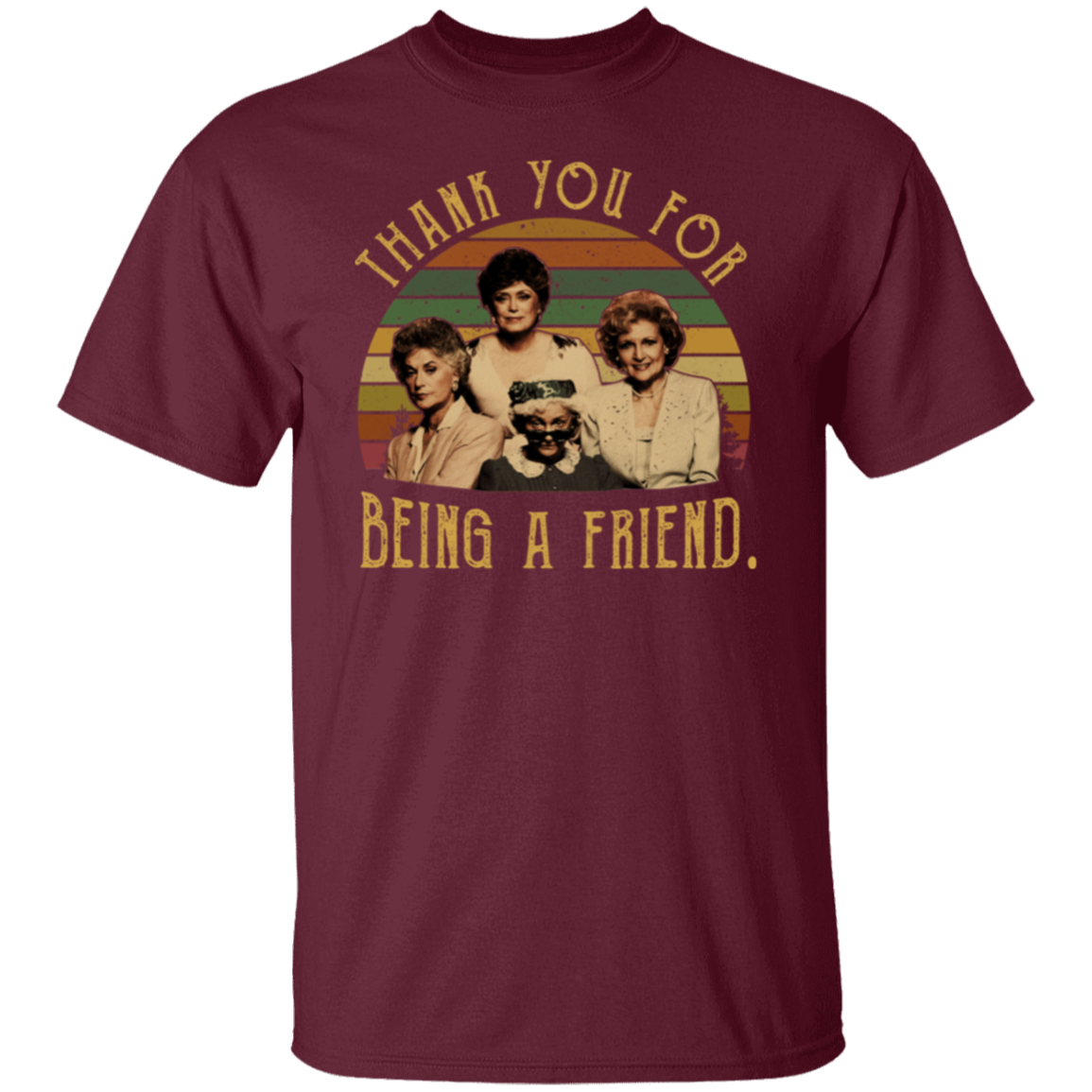 The Golden Girls Thank You For Being A Friend 80s Vintage Sunset T-Shirt - leleart
