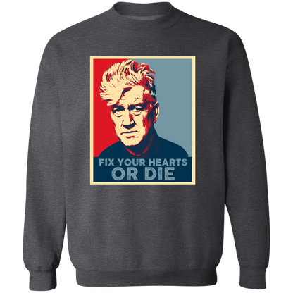 Retro Fix Your Hearts Or Die Unisex Vintage  Sweatshirt
