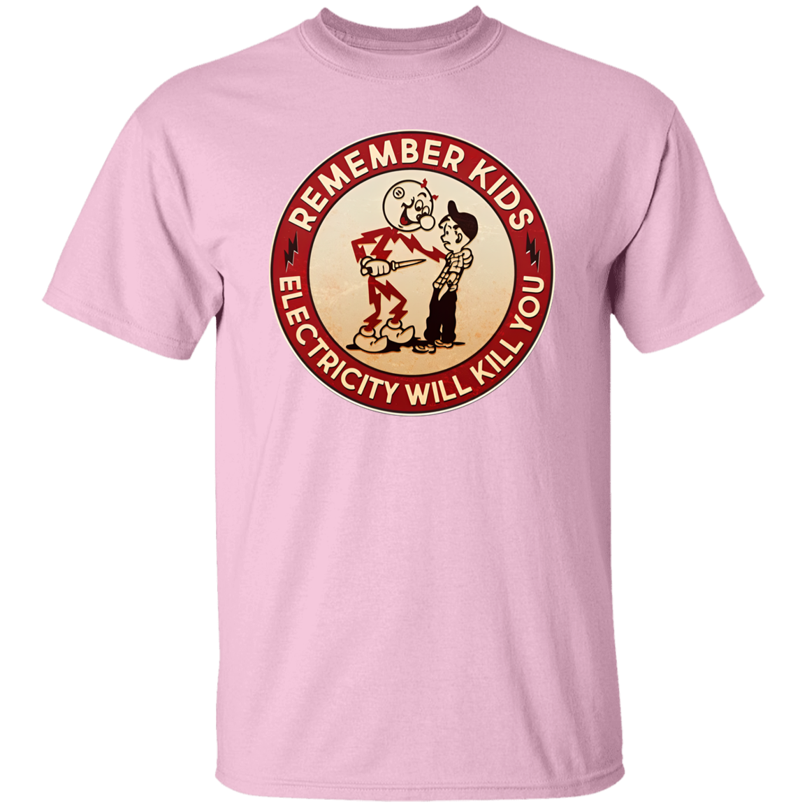 Funny Retro Vintage Electricity Will Kill You Emblem Vintage T-Shirt