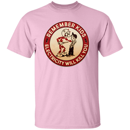 Funny Retro Vintage Electricity Will Kill You Emblem Vintage T-Shirt