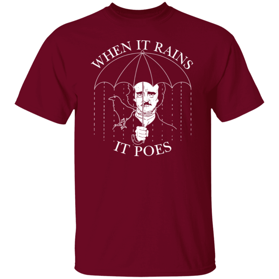 When It Rains It Poes Teacher T-Shirt - CDCraft