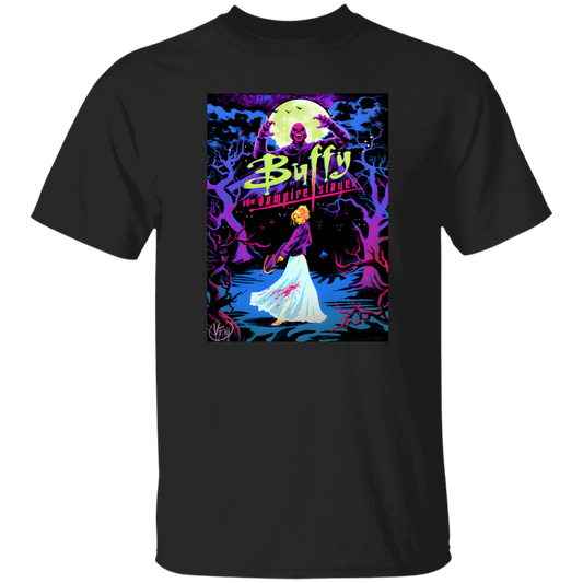 G500 5.3 oz. T-Shirt Gran camiseta vintage con diseño de bruja y luna de Halloween