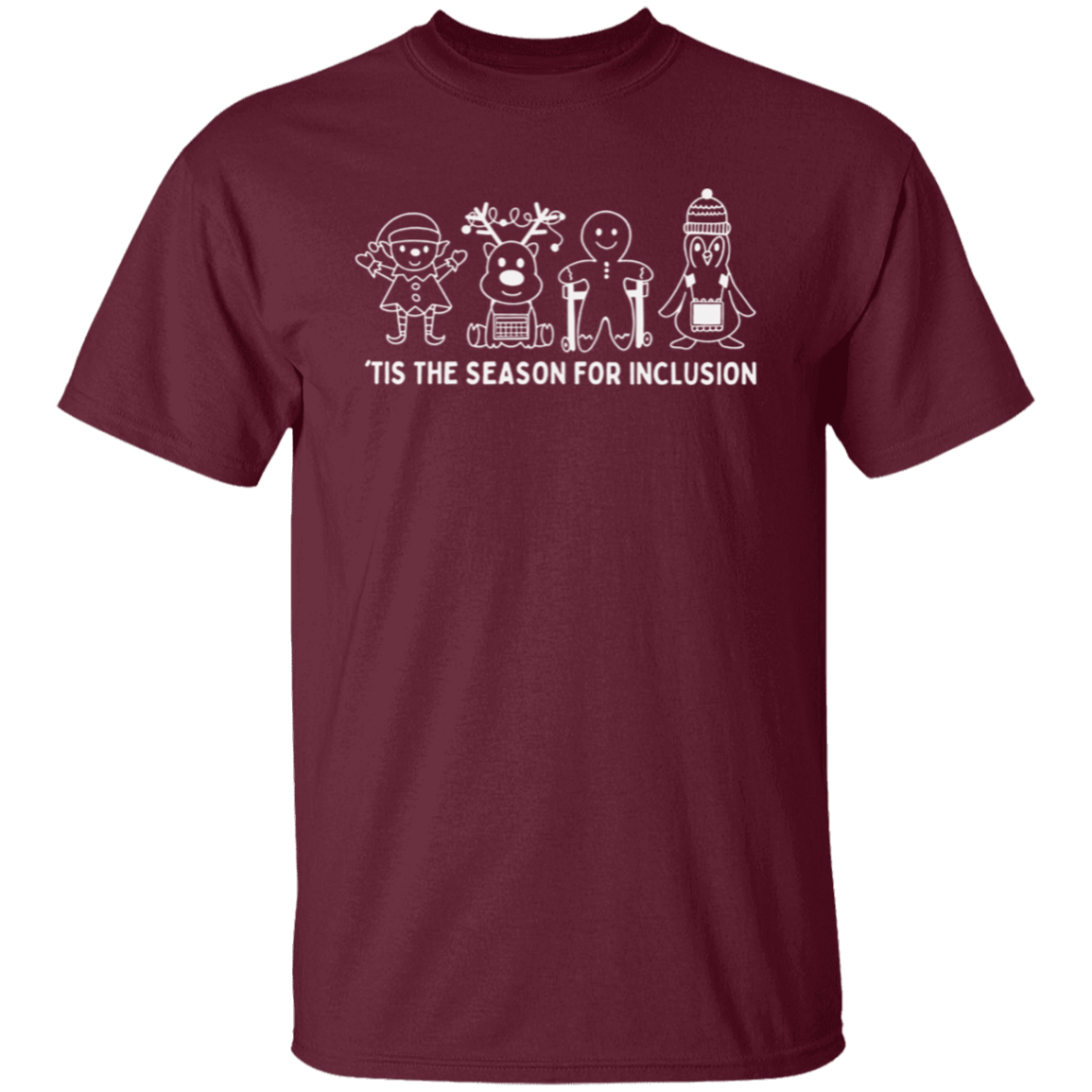 Tis The Season For Inclusion Teacher Vintage Unisex  T-Shirt - letter