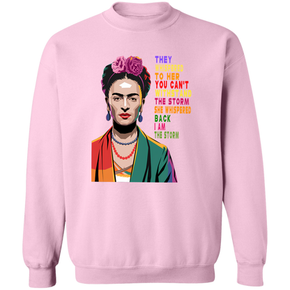G180 Gildan Crewneck Pullover Sweatshirt 	I Am The Storm Women Black History Shirt