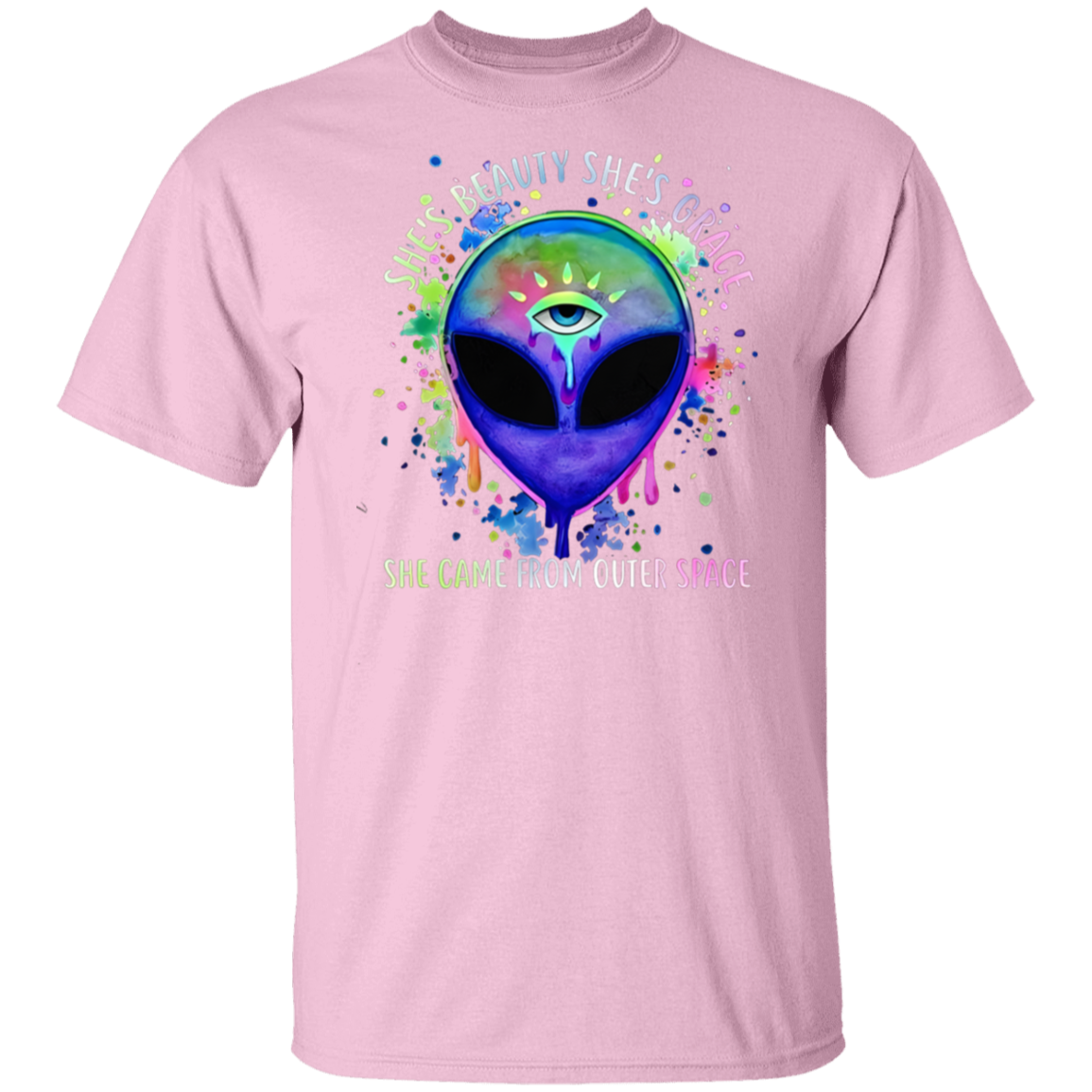 Alien She’s Beauty She’s Grace She Came From Outer Space Vintage T-Shirt