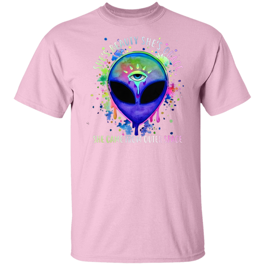 Alien She’s Beauty She’s Grace She Came From Outer Space Vintage T-Shirt