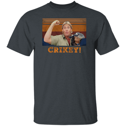 Steve Irwin Animal Lover Crikey Black T-Shirt - leleart