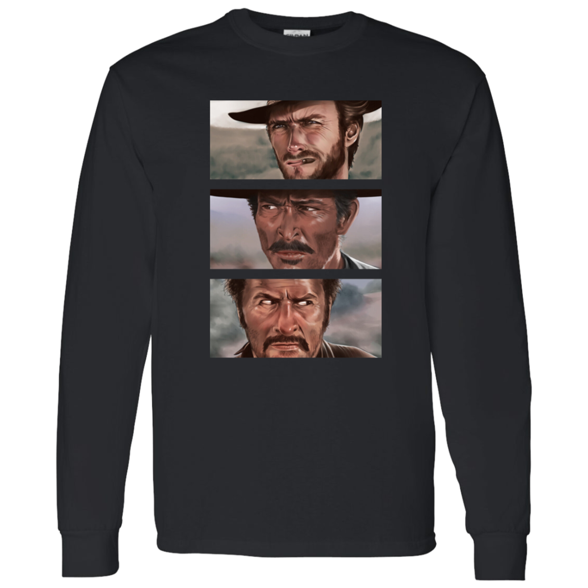 G540 LS T-Shirt 5.3 oz. The Good The Bad And The Ugly Clint Eastwood Movie T-Shirt