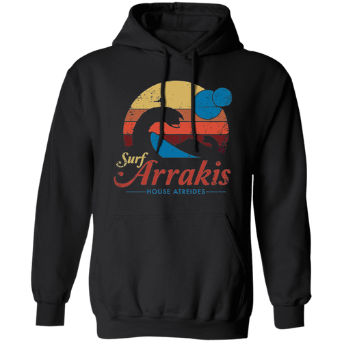 Surf Arrakis House Atreides Vintage T-Shirt, Dune Shirt, Sandworm Shirt, Paul Atreides Shirt, Adventure Movie Shirt, Atreides Lovers Shirt	G185 Gildan Pullover Hoodie