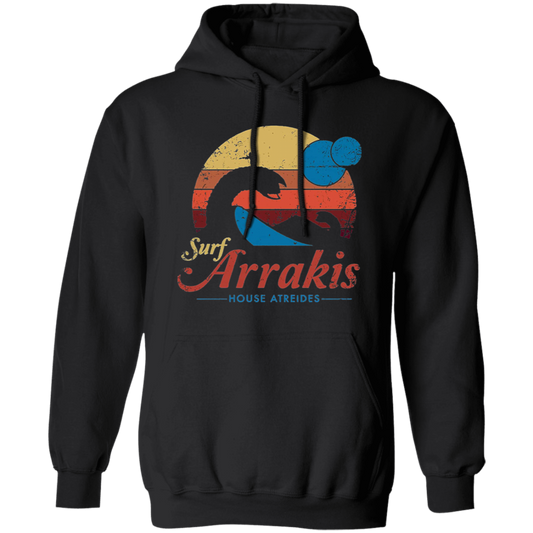 Surf Arrakis House Atreides Vintage T-Shirt, Dune Shirt, Sandworm Shirt, Paul Atreides Shirt, Adventure Movie Shirt, Atreides Lovers Shirt	G185 Gildan Pullover Hoodie