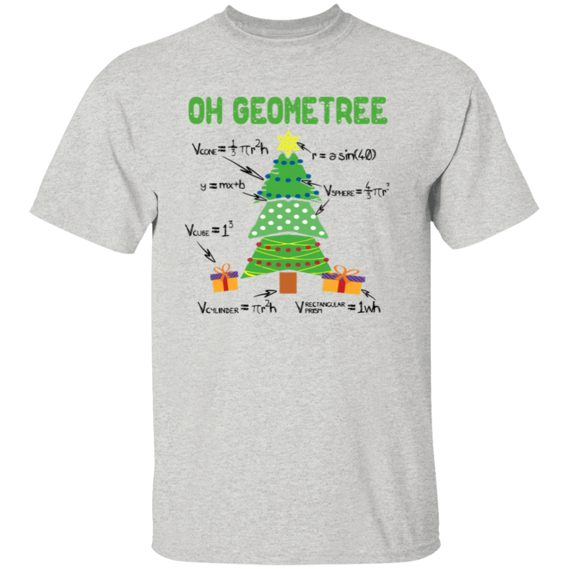 Oh Geometree Christmas Vintage Unisex T-Shirt - letter