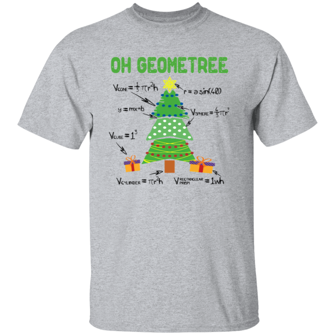 Oh Geometree Christmas Vintage Unisex T-Shirt - letter