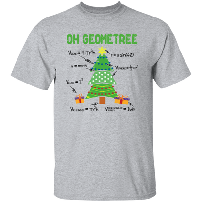 Oh Geometree Christmas Vintage Unisex T-Shirt - letter