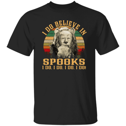 The Cowardly Lion I Do Believe In Spooks Vintage T-Shirt
