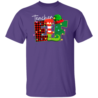 Christmas Elf Teacher  T-Shirt - lapicta